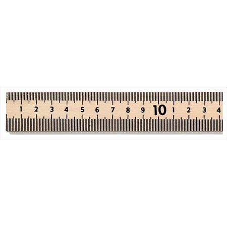 SCHOOL SMART School Smart 081902 Hardwood Meterstick With Metal Ends - Clear Lacquer 81902